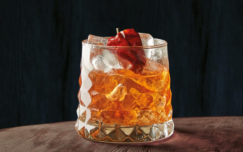 Drink called Ancient Old Fashion at Hutong NYC